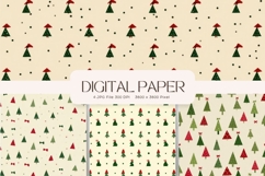 Christmas Tree Pattern Digital Paper Background Seamless_48 Product Image 1