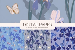 Flower Pattern Background Wallpaper Digital Paper Wrap_30 Product Image 1