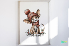 Whimsical Christmas Cats Clipart Product Image 2