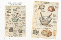 Ephemera Baking Recipe Junk Journal Pages Product Image 2