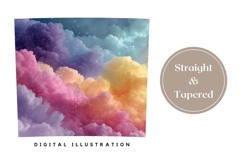 Glitter Clouds Tumbler Wrap, Glitter Tumbler Template Product Image 4