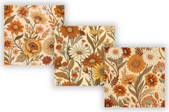Retro 70s Wildflowers Seamless Pattern, Groovy Vintage Product Image 4