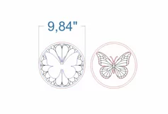 Butterfly Mosaic Painting SVG laser cut file for Glowforge Product Image 4