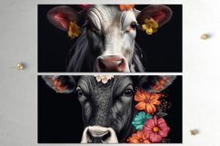 Cow &amp; flowers | Mug western sublimation design bundle, JPG Product Image 4