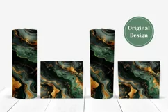 Green Marble Tumbler Wrap Design, Malachite Tumbler Designs Product Image 4