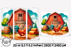 Rooster sublimation, Farm tumbler Product Image 1