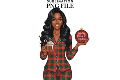 Christmas motivational women png design for T-shirts Product Image 1