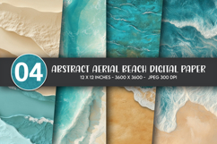 Abstract Aerial Beach Digital Paper Product Image 1
