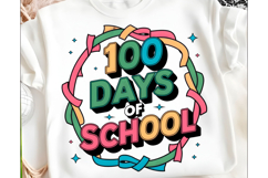 100 Days of School Girl Shirt Png Product Image 1