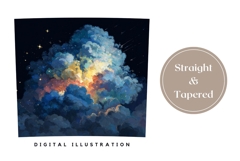 Art Tumbler Wrap Design, Night Sky Tumbler Sublimation Product Image 4