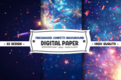 Firecracker Confetti Background Digital Paper Product Image 1