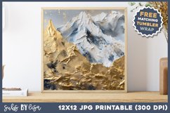 Mountains Tumbler Wrap Design PLUS Bonus 12x12 Digital Paper Product Image 2