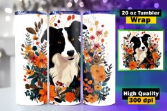 Cute Dog Tumbler Sublimation, 20 oz Skinny Tumbler Wrap Product Image 1
