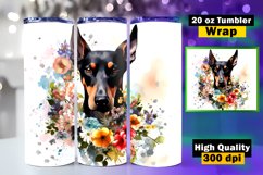 Dog Lovers tumbler wrap sublimation, 20 oz Skinny Tumbler Product Image 1