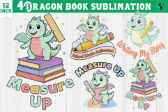 Dragon book School Sublimation | Cute Dino Back to School Product Image 1