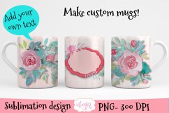Custom mug floral template for sublimation Product Image 2