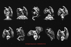 10 Bundle Dark Art Death Vulture Bird carcass Greed Horror Product Image 6