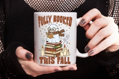 Fully Booked Ghost Png, Bookish Halloween Sublimation PNG. Product Image 3