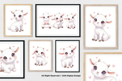 15 Bundle Watercolor Cute Goat Girl Charming Farm Sticker Product Image 4