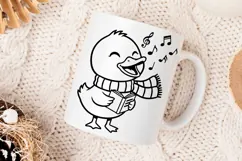 Funny Christmas Duck Svg, Holiday Cute Festive Duck Svg. Product Image 3