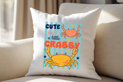 Cute But A Little Crabby SVG PNG, Funny Crab T Shirt Product Image 4