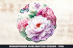 Flowers Wind Spinner Sublimation Design Product Image 1
