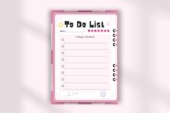 Cute Kawaii To-Do List Planner Editable Canva Template Product Image 4