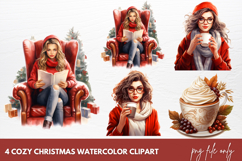 Cozy Christmas Home Clipart Sublimation Product Image 1