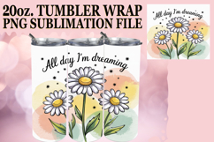 Bright Days 20oz tumbler wrap, Flowers Quote Product Image 1