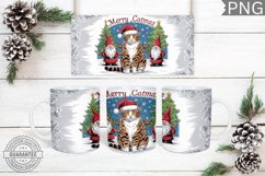 Merry Catmas Mug Wrap - Christmas Mug Sublimation Product Image 1