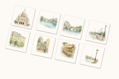 Paris Watercolor Clipart Bundle Product Image 4
