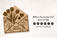 Mother’s Day Envelope Card Laser Cut SVG Product Image 1
