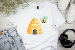 Watercolor Bumble Bee Clipart Product Image 3