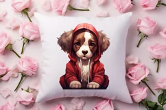 Cute Valentine Dog Clipart, Valentines Day Dog Clipart Product Image 4
