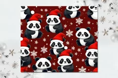 Christmas Panda | 6 Xmas Skinny Tumbler Sublimation Designs Product Image 4