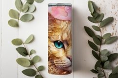 Alcohol Ink Rainbow Cat Tumbler Wrap Design|20oz Skinny PNG Product Image 5