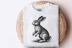 Rabbit Laser SVG Cut Files|Bunny Vintage Engraving Clipart Product Image 7