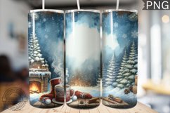 Christmas Watercolor Tumbler Wrap - Christmas PNG Design Product Image 1