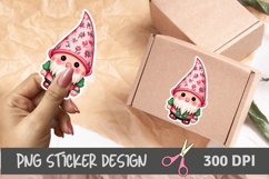 Cute Christmas Watercolor Gnomes Sticker Design Bundle Product Image 1