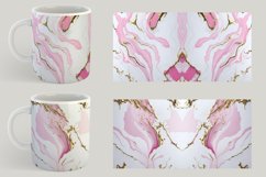 White-pink Liquid Marble Mug Wrap| Mug sublimation design Product Image 6