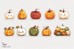 Halloween Pumpkin Stickers Kawaii - 30 Variations Product Image 3