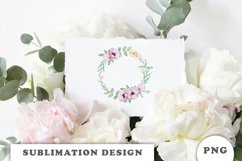 Watercolor flowers wreath PNG Product Image 4