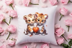 Couple Animal Valentines Day Clipart, Watercolor Couple Product Image 4