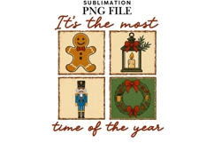 Christmas squares png design for T-shirts Product Image 1