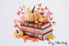 Autumn Books Sublimation Clipart PNG Product Image 1