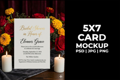 Wedding Invite Mockup 5x7 Floral Card, Spring Greeting Card Product Image 4