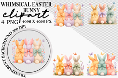 Whimsical Easter Bunny Clipart Png Product Image 1