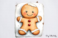 Funny Christmas Gingerbread Man Clipart Bundle PNG Product Image 7
