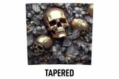 3D Skull Flowers Sublimation Tumbler Wrap | 3D Tumbler wrap Product Image 3