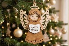 Nativity Angel Ornament Laser Cut | Glowforge | SVG Product Image 1